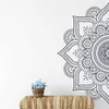 Halv mandala väggdekal headboard vinyl klistermärken boho bohemian sovrum inredning, prydnad sovrum dekoration, yoga väggkonst MT25 210929