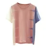 Shintimes rosa o-neck t-shirts Kvinnor 2020 Sommar tunna stickade t-shirt kvinnor Casual kvinna t-tröjor Hit Color Tops Tee Femme Y0508