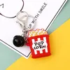 PARTINE FORTH CRÉATIALE CIGNE MIGNE 3D CLÉ PENDANT HAMBURGER CARTOON CARTOn Keychain Sac Accessoires Men de voiture Men et Femmes Pobiles individuellement emballées C5690572