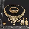 Necklace Earrings Set & Yulaili Fashion African Wedding Brides Gold Color Pendant Bangle Ring For Women Fine Jewellery