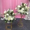 Decorative Flowers & Wreaths Aritificial Silk Fake Wedding Party Backdrop Arch Decoration Floral Row White Flower Arrangement Home Decor