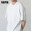 IEFB Zomer Gerimpelde Korte Mouw T-shirt voor Mannen Losse Causale Ronde Kleur Tee Tops voor Mannelijke Solid Color Kleding 9Y6124 210524