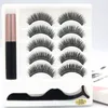 3D Mink Magnetic Eyeliner Liquid False Eyelashes Set Natural Thick Long Magnet Eye Lashes Makeup Extension Tools