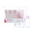 Partihandel 7st / set Travel Makeup Flaskor Set Portable Cosmetics Container Cream Lotion Storage Bottle