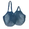 Shoppingväska Handväskor Shopper Tote Mesh Net Woven Bomullspåsar String Fruit Storage Handväska Återanvändbar ZWL172