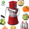 Ducolqi vegetal cortador manual gadget acessórios de cozinha multifuncional rodada vegetal espiralizer slicer batata maçã cortador 210326