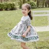 Lato Lolita Kwiatowy Krótki Rękaw Sukienka Hiszpańska Princess Prom Dresses Baby Girl Birthday Party 1729 B3