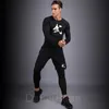 Mäns Tracksuits T-tröjor Clothesthermal Underkläder Komprimering 3-Piece Set of Men Sportswear Gymnastik Running Tights