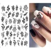 Present Wrap Polsk Dekal Tillfälliga Tatuering Dekorationer 3D Dragon Snake Design Nail Stickers Kvinnor Kärlek Konst Slider Gel