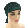 Kobiety Aksamitne Zimowe Ciepłe Czapka Skullies Kapelusz Spring Hot Wiertnice Muzułmańskie Turban Headwrap Ladies Hidżabs Wewnętrzna Cap Bandanas Moda