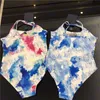 Women's Swimwear Designer Watercolor Letter Womens Bikinis Kids Swimsuit Designers Mens Beach Shorts Summer Vacation Parent-child Outfit 85QR