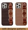 Top Leather Designer Phone Cases For iPhone 15 Pro Max 14 13 12 11 L iPhone15 15ProMax Fashion Wristband Print Back Cover Luxury Mobile Shell Card Holder Pocket Case