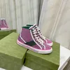 Tennis da uomo 1977 Stampa Scarpe firmate multicolori Stivali alti Stivali bassi Vintage Sneaker con lacci Piattaforma in tela con strisce Web Scarpa casual da donna all'aperto