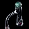 Full Weld Auto Spinner Quartz Banger Banger con bordo smussato Chiodo fumo con 1 pz 6mm Ruby Terp Pearls 1 pz Dichro Glass Carb Cap e Quartz Pill Per Dab Rig