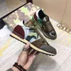 Femmes Hommes Camouflage Sneaker chaussures classiques Rivet cloutés Flats Mesh Suede Leather Casual Trainers avec boîte