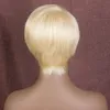 613 Bob Wigs Human Wigs Destaque Virgem Pixie Cut Wig Human Human Wigs Straight Cabelo barato Natural 100% humano Bob WigFactory Dire