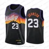 Phoenixsunsmen Devin 1 부커 Chris Paul Deandre Ayton Jae Crowder 2020-21 Black City Basketball Jersey New Uniform