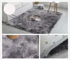 Semplice tappeto nordico tie-dyed sfumato lungo peluche morbido tappeto moderno per camera da letto soggiorno ambientale antiscivolo 659 V2