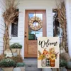 Fall Welcome Garden Flag Floral Thankful 1218 Halloween Inch Double Sided Vertical Rustic Farmhouse Yard Seasonal Holiday Outdoor1176998