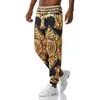 Luxury Royal Men Jogging Pantaloni sportivi Pantaloni con stampa floreale 3D Pantaloni da jogging Uomo Casual Hip Hop Streetwear Pantaloni sportivi Uomo XXL 211008