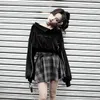 Korea Herbst Winter Frauen Harajuku Gothic Lace-Up Hohe Taille Grau Plaid Mini Rock Weibliche Punk Vintage A-linie Röcke l922 210603