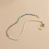 Pendentif Colliers Perles Colorées Collier Portrait Pour Femmes Filles Mode Bohême Fête Bijoux Cadeau