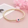 10 stks Turkse armbanden Goud Kleur Kralen Armband Voor Dames Trend Sieraden 2021 Polymeer Clay Charm Lucky Eye Pulseras