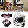 Мотоциклетные шлемы Молодежные дети Детский шлем Полное лицо Motocross Casco Moto Off-Road Street Goggles Перчатки Велосипед ATV Capacete