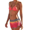 Dames badmode klassieke bikini vrouwen gevoerde tankini badpak set sportief met jongen shorts badpak 2021 # 36