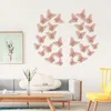 12st/Lot 3D Hollow Farterfly Wall Sticker Decoration Fjärilar Dekaler Diy Hem avtagbar väggmålning Dekoration Party Wedding Kids Rumsfönster Dekor JY0995