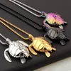 Tier Schildkröte Anhänger Halskette Frauen Halskette Metall Schiebe Bunte Schildkröte Anhänger Halskette Zubehör Partei Schmuck