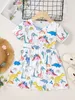 Toddler Girls Cactus & Dinosaur Print Dress SHE