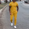 2 stück Trainingsanzug Männer Herbst Zipper Sweatshirt + Kordelzug Hosen Männlichen Langarm Slim Fit Jogger Laufen Sportswear-Sets