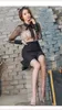 Elegante Sommer Koreanischen Stil Damen Mini Sexy Kleid Für Frauen Durchsichtig Mesh Patchwork Rüschen Bodycon Büro Kleidung 210506