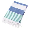 Newturkish Cotton Woman Beach Handdoek Travel Tassel Strepen Dame Sjaal Spa Yoga Sweat Wipe 100x180cm EWD5867