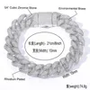 Link Chain Hip Hop 5 Rows CZ Stone verhard bling Iced Out 15mm Bubble Round Curb Miami Cubaanse armbanden voor mannen rapper sieraden Kent22