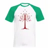 Verano The Hobbit Gondor White Tree Hombres Camiseta de manga corta Señor del anillo Top Moda Casual O-Cuello Camiseta de algodón Tallas grandes 210329