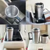 Car Heating Cup 12/24V Water Heater Kettle Electric Kettle Coffee Tea Boiling Heated Mug Water Heater Travel kettle For Car 210907