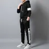 Tracksuit män sätter höst vårhooded tröja outfit sportkläder manlig kostym pullover hoodies två styck set size s-3xl 210722