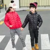 Manteau enfants garçons manteaux vêtements automne/hiver enfants filles vêtements d'extérieur en coton vêtements de mode lumière vers le bas bébé veste chauffante