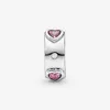 Original 925 Sterling Silver Charm Bead Clear Pavé Spacer Clip Charms silver Fit Pandora Bracelets Women DIY Jewelry