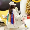 European station V-neck contrast color thick thread twist sweater jacket female spring and autumn art knit cardigan outer wear 210427