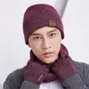 Mode winter warme accessoires hoeden sjaals handschoenen 3-delige set comfortabele wollen hoed sjaalset trendy eenvoudige buitenkant