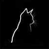 10CM*13.2CM Car Shadow Cat Kitten Stickers Animal Pet Vinyl Cartoon Cute Decals For Auto Wall Office Door Racing Truck Body Side Decoration Parts