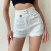 Womengaga American Retro Girl Pants Design är tunn och elastisk all-match denim kort kort jeans fiuj 210603