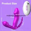 Massage 3 i 1 fjärrkontroll suger vibrator anal pärlor dildo kvinnlig vagina klitoris stimulering bärbara sexleksaker vuxen onani