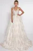 Spring Summer Full Lace Wedding Dress Simple A Line Appllique Spaghetti Blackless Gowns Floor Length Bridal Gown