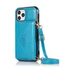Women Crossbody Card Wallet Phone Cases Flip PU Leather Magnetic with Strap for iPhone 13 pro max 12 11 Xs XR