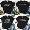 Envmenst 100% Cotton Tshirt Friends Tv Show Quotes How You Doin Women Shortsleeve Fashion Funny Tops Tshirts for Men 210322