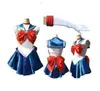 Pretty Guardian Sailor Japanischer Cartoon-Film Cosplay Mädchen Mercury Moon Mars Kleid Pretty Soldier Sailor Y0903